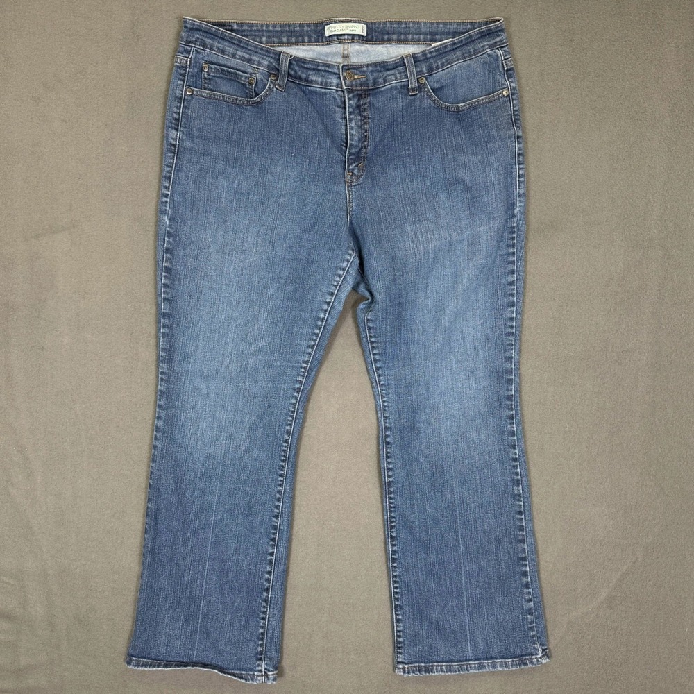 Levi's 512 Bootcut Jeans Women 22W Blue Perfectly Shaping Stretch Flap Pockets